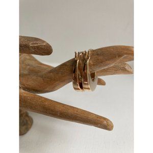 Sterling U-Shaped Gold Tone Dangle Earrings